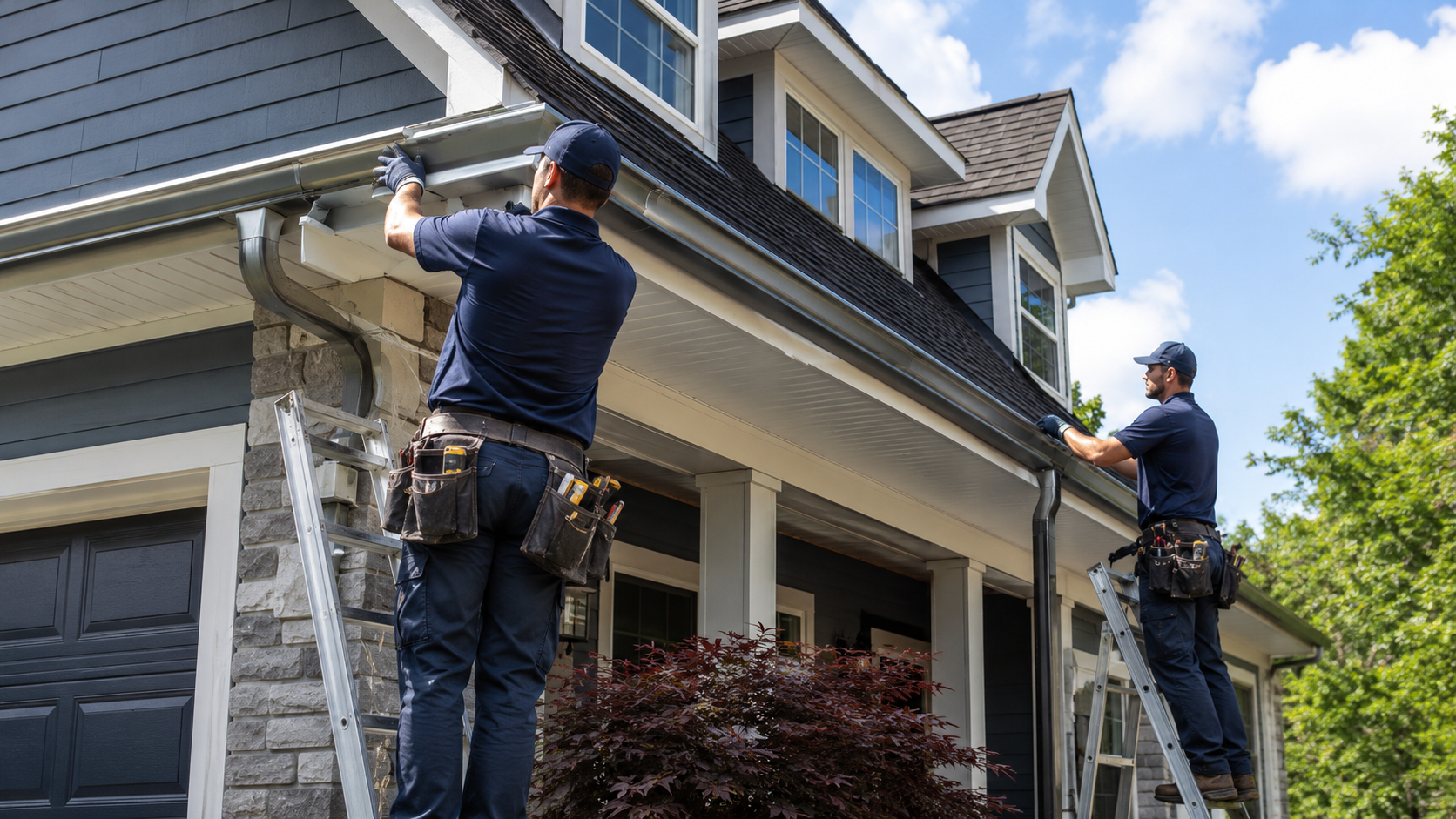 Seamless gutter installation